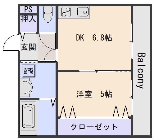 EBISU BLD(1LDK/2階)の間取り写真