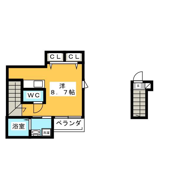 アドハイム(1K/1階)の間取り写真