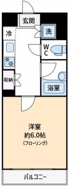 ルーブル鷺宮伍番館(1K/4階)の間取り写真