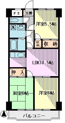 ルミエール戸田(3LDK/2階)の間取り写真