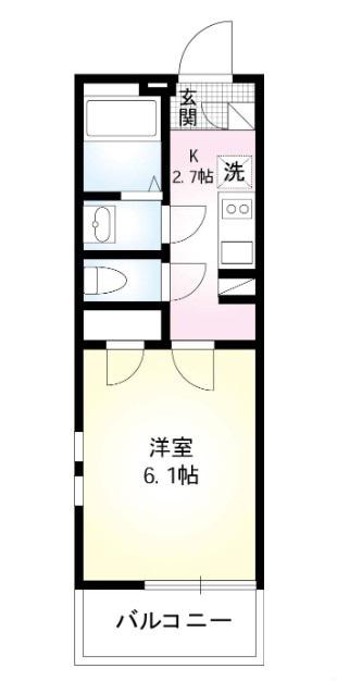 グレイスフロント(1K/1階)の間取り写真