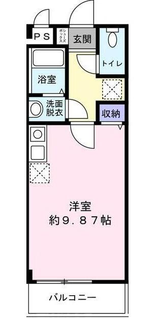 バードピア金田東(ワンルーム/3階)の間取り写真
