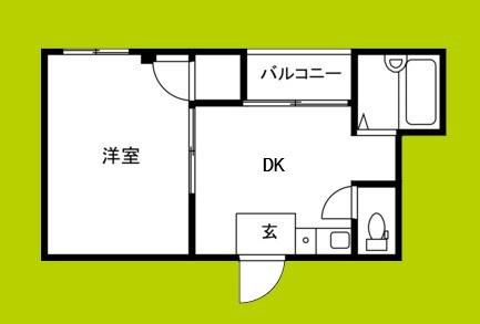 エルハイツ(1DK/4階)の間取り写真