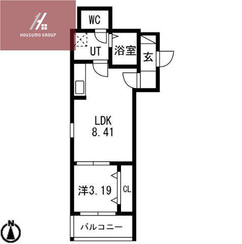 FSTYLE東大阪本庄2号館(1LDK/2階)の間取り写真