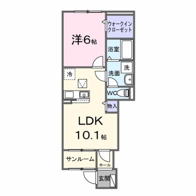 ファビオネスト駒沢(1LDK/1階)の間取り写真