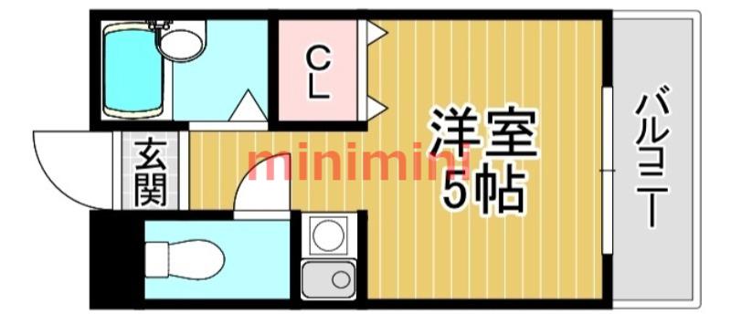 ラポール37(ワンルーム/3階)の間取り写真