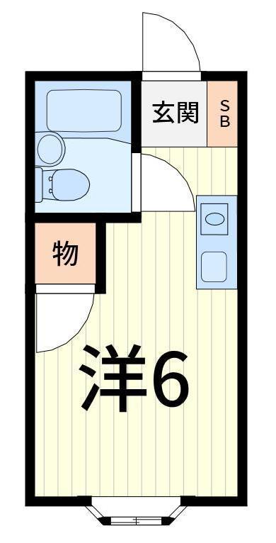 シャルムメゾン(ワンルーム/2階)の間取り写真