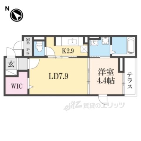 グランド ヒル壱番館(1LDK/1階)の間取り写真