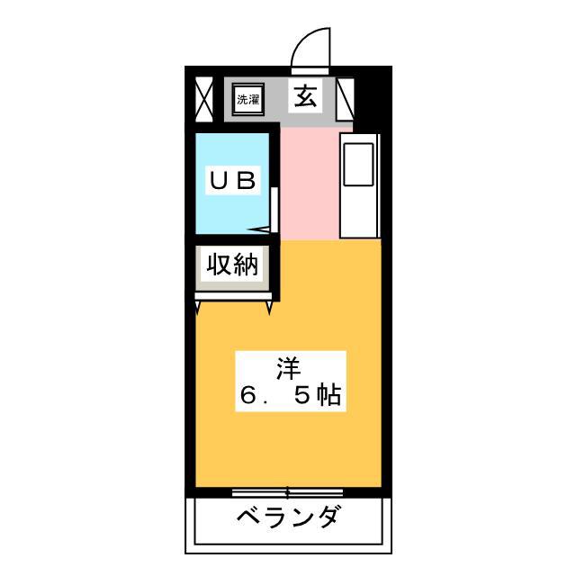 エステートモリヤ(ワンルーム/2階)の間取り写真