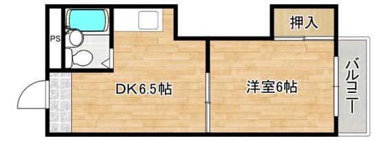 パステルクボ10(1DK/4階)の間取り写真