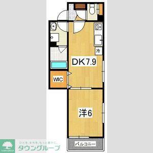 CASA MIA(1DK/2階)の間取り写真