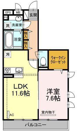 イースト GARDEN 綱島(1LDK/3階)の間取り写真