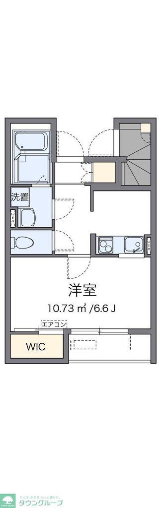 レオネクストプランタンソレイユ(1K/1階)の間取り写真