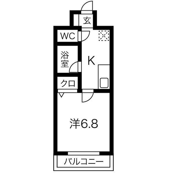 TSDREAM新生(1K/5階)の間取り写真