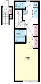 ROW HOUSE 西永福(1K/2階)の間取り写真