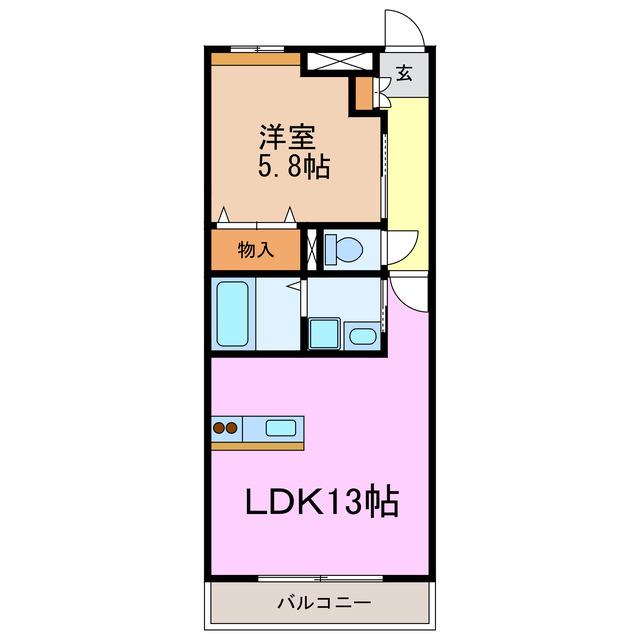 パークフロント香久山(1LDK/3階)の間取り写真