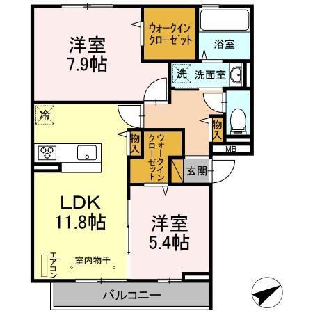 パークタウン(2LDK/3階)の間取り写真