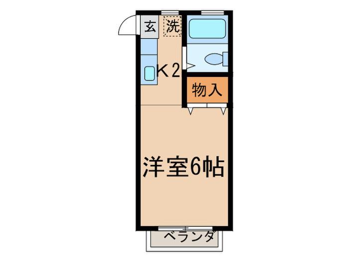 サンシティ(1K/1階)の間取り写真