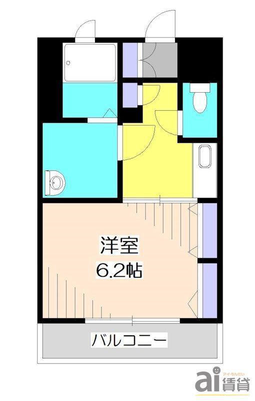シャーメゾンMO.B(1K/3階)の間取り写真