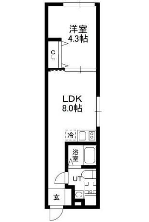 モンテ駒込(1LDK/2階)の間取り写真