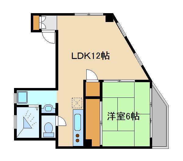 大元第一ビル(1LDK/3階)の間取り写真