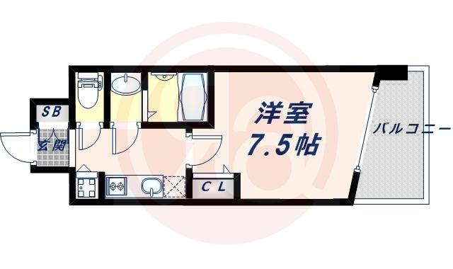 TOYOTOMI STAY PREMIUM ABENO天王寺(1K/2階)の間取り写真