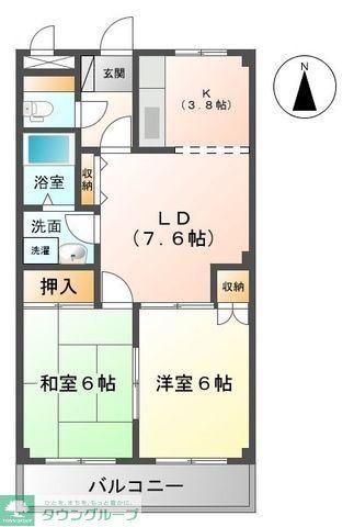 LIXHAMANO(2LDK/3階)の間取り写真
