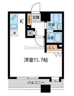 HF錦糸町レジデンス(ワンルーム/10階)の間取り写真