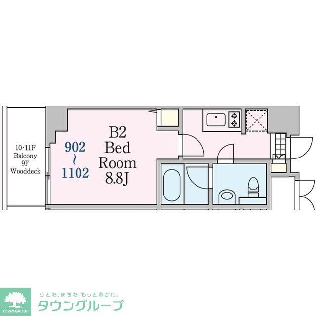 リージア西新宿O-PLACE(1K/10階)の間取り写真