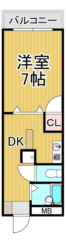 フォレスト6(1DK/1階)の間取り写真