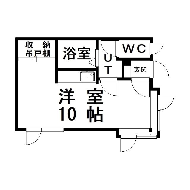 ラフィーネIN芦野(ワンルーム/1階)の間取り写真