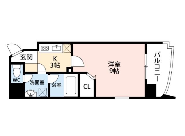 ライフメント堺町II(1K/5階)の間取り写真