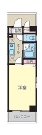 EBANISTA溝の口(1K/2階)の間取り写真