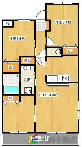 グレイス(3LDK/2階)の間取り写真