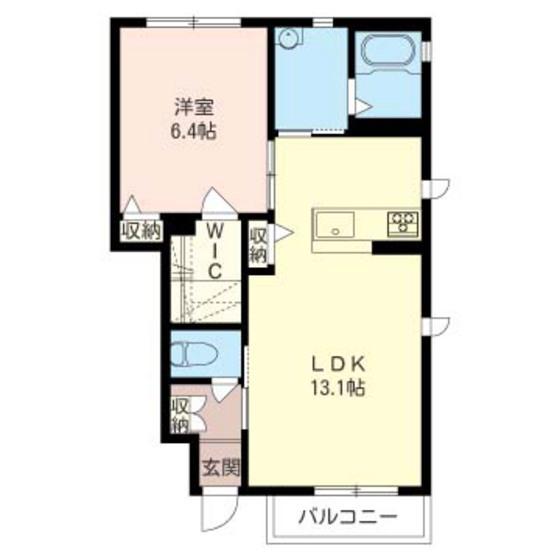 グラヴィス(1LDK/1階)の間取り写真