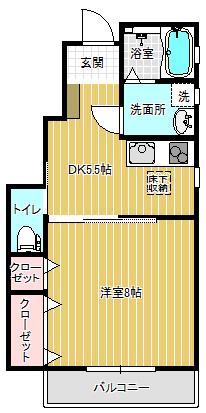 NOW HOUSEIII(1DK/1階)の間取り写真