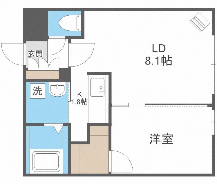 POZAひばりが丘(1LDK/2階)の間取り写真