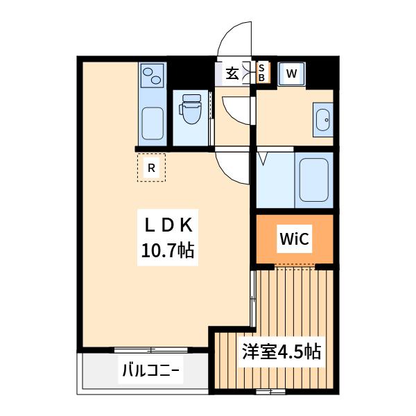 フォルジュ(1LDK/3階)の間取り写真