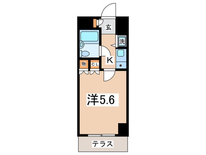 藤和シティコープ大倉山駅前(1K/2階)の間取り写真