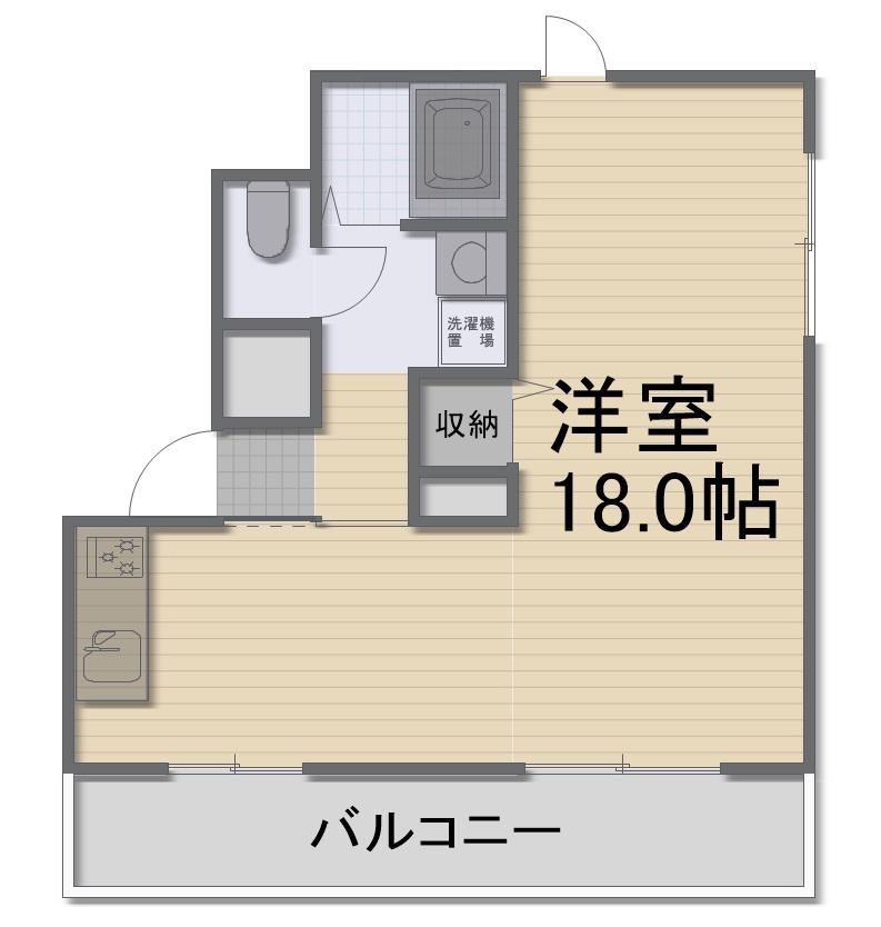 MAISON LIBRE(ワンルーム/2階)の間取り写真