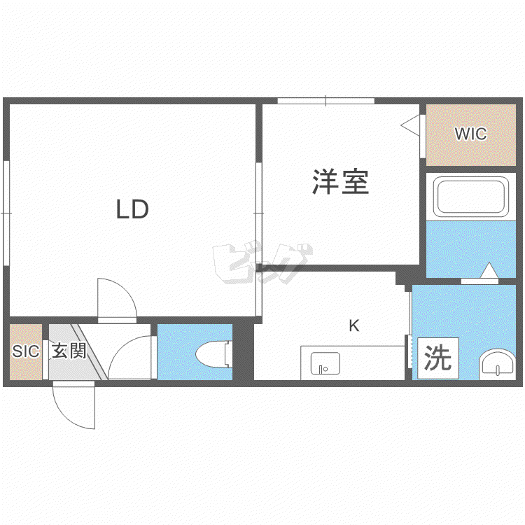 AMISTA(1LDK/4階)の間取り写真