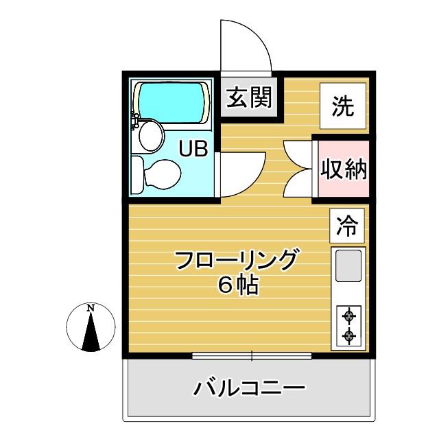高円寺シティハウス(ワンルーム/3階)の間取り写真