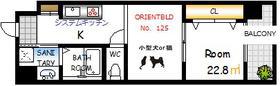 ORIENT BLD NO.125(1DK/13階)の間取り写真