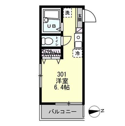 ドミール西尾久(ワンルーム/3階)の間取り写真
