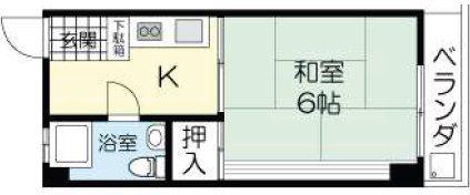 クレアコーポ(1K/3階)の間取り写真