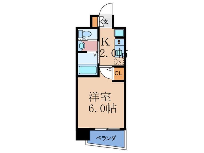 EC梅田・茶屋町IIIネクスタ(1K/4階)の間取り写真