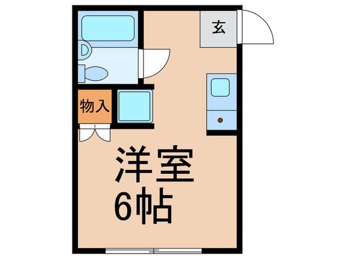 フジホームズ(ワンルーム/2階)の間取り写真