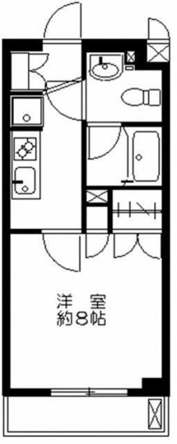 グラシア恵比寿(1K/1階)の間取り写真