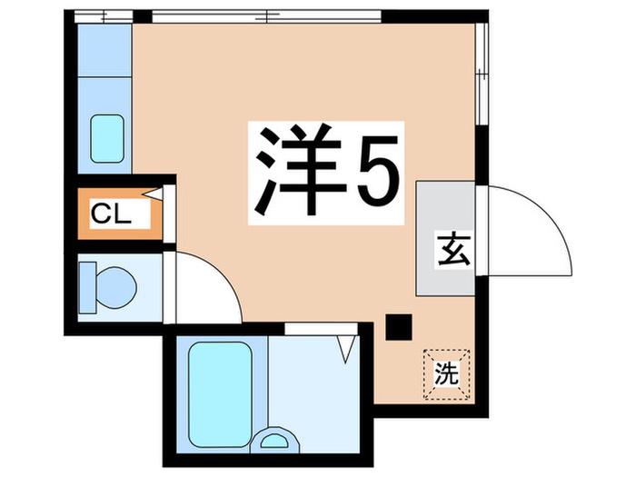 西池ガーデンハイツ(ワンルーム/2階)の間取り写真