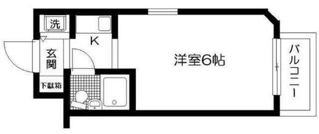 日神パレス下落合(ワンルーム/3階)の間取り写真